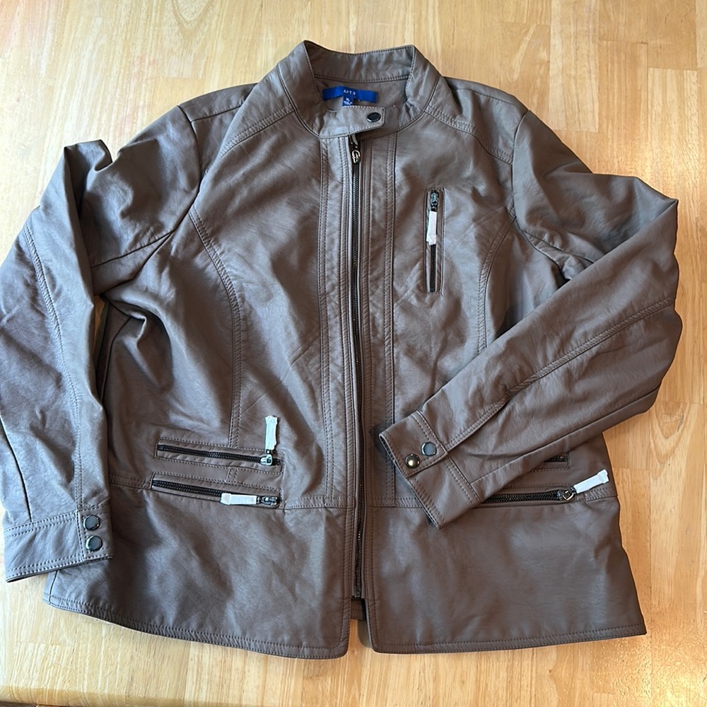 Brown leather jacket